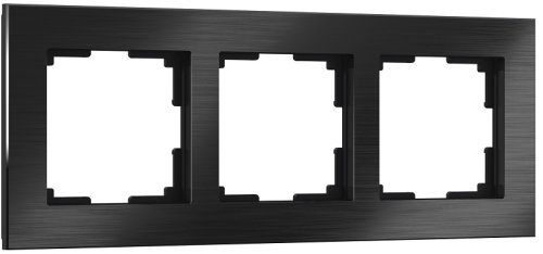 Рамка универсальная Werkel Aluminium 3-м. металл черный алюминий фото Рамка универсальная Werkel Aluminium 3-м. металл черный алюминий картинка